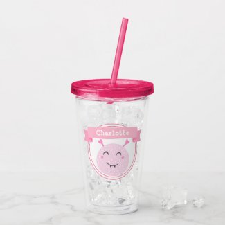 Cute Pink Monster - Personalized Kids
