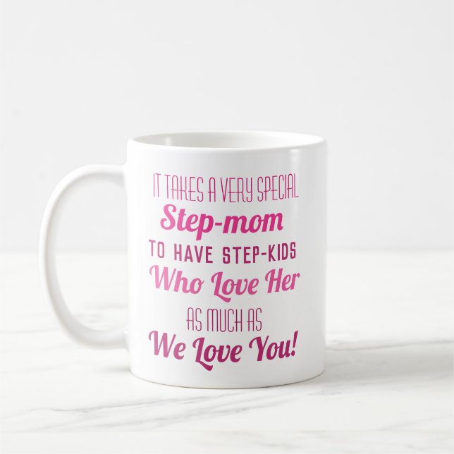 Cute Pink Mother's Day Mug for Step-mothers (Left)