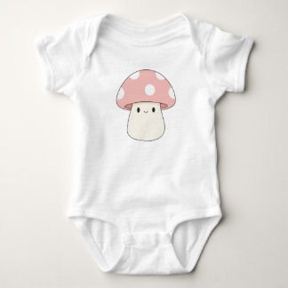 Cute Pink Mushroom Baby Bodysuit – Kawaii Toadstoo
