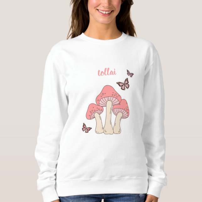 Cute Pink Mushroom Sweater (Front)