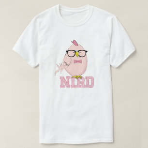 Cute Pink Nerd Bird T-Shirt