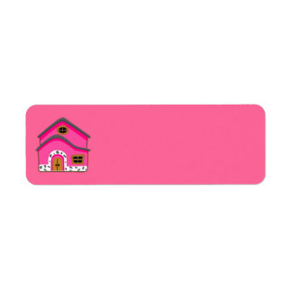 CUTE PINK NEW JERSEY CARTOON HOUSE GIRLY HOME LABEL