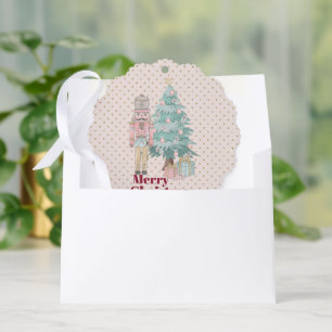 cute pink nutcracker  ornament card