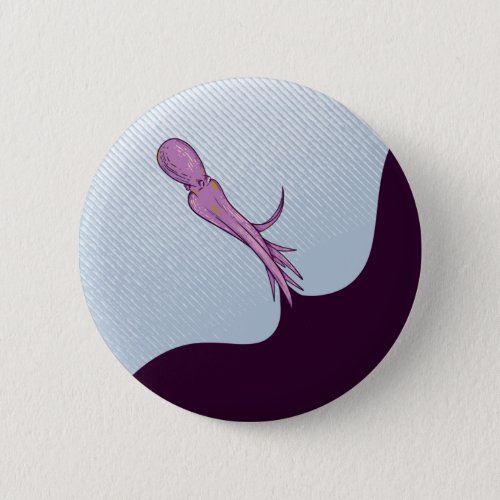 Cute pink octopus squirting ink button