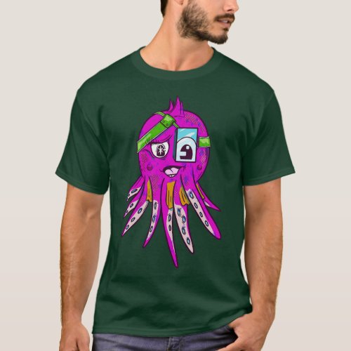 Cute Pink Octopus T_Shirt