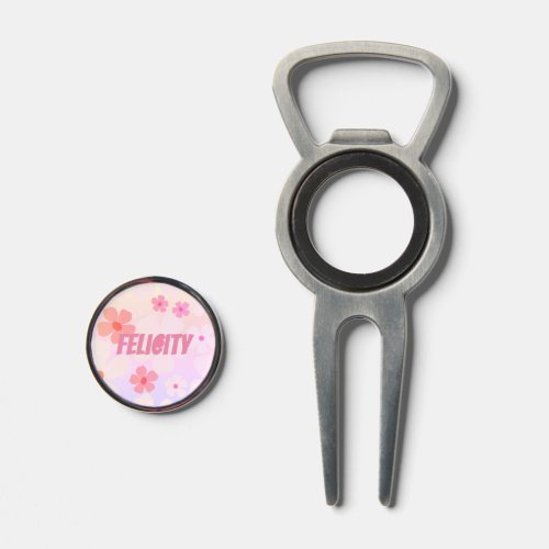 Cute Pink on Pink and Purple Ombre Flower Power Divot Tool