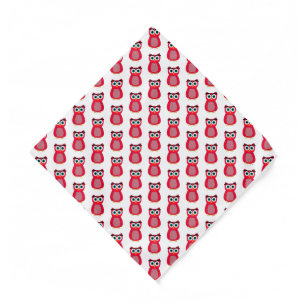 Cute Pink Owl Bandana