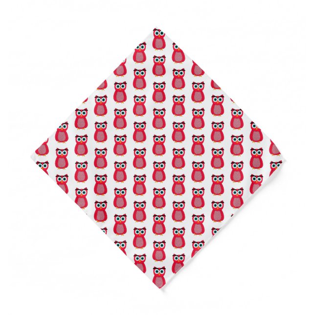 Cute Pink Owl Bandana (Front)