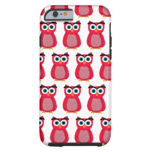 Cute Pink Owl Tough iPhone 6 Case