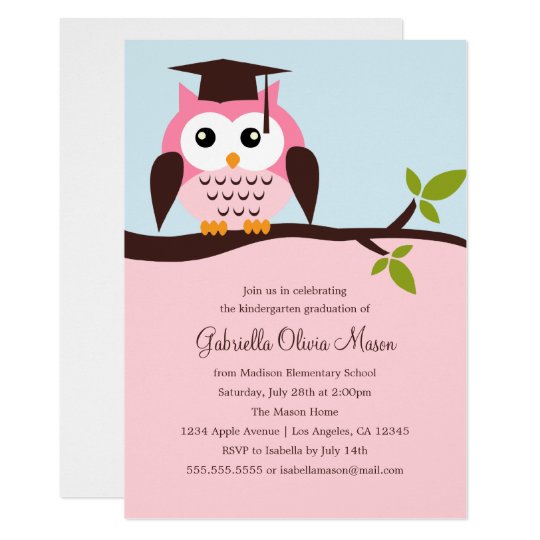 Owl Graduation Party Invitations 1