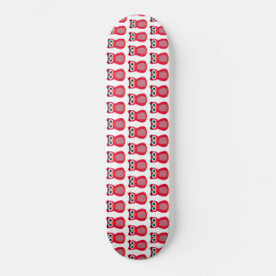 Cute Pink Owl Illustration Skateboard
