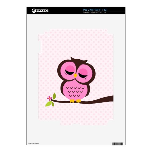 Cute Pink Owl iPad 2 Skin (Product)