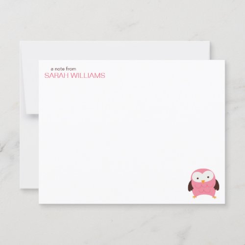 Spring Owl Custom Note Cards Announcements