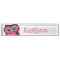 Cute Pink Owl Personalized Nameplate