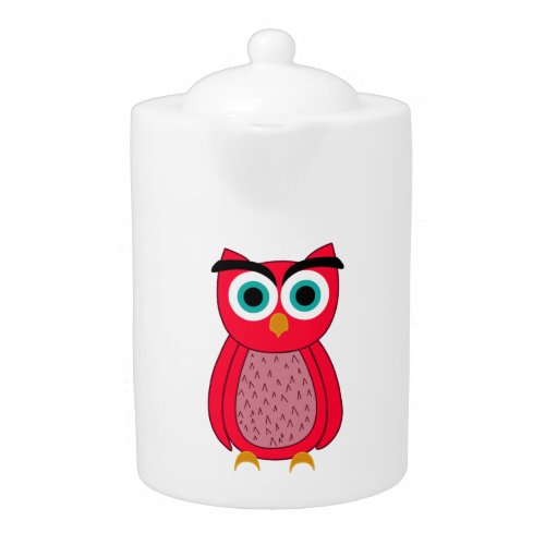 Cute Pink Owl Teapot