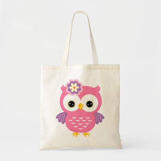 Cute Pink Owl Tote Bag Cute Pink Owl Tote Bag