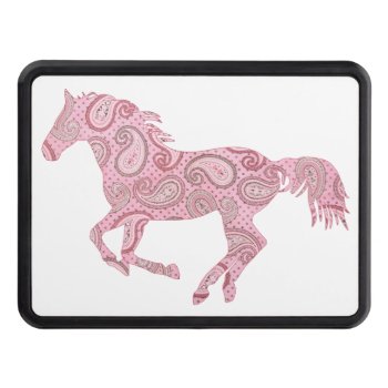 Cute Pink Paisley Horse Trailer Hitch Cover by PaintingPony at Zazzle