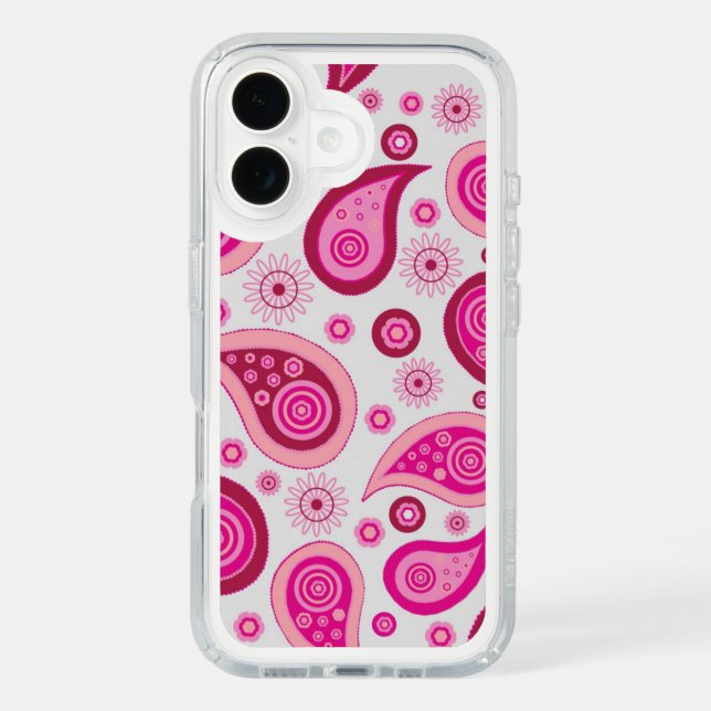 Cute Pink Paisley Pattern Speck iPhone Case (Front)