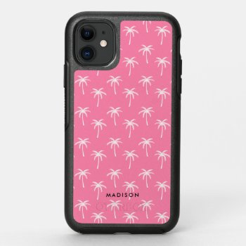 Cute Pink Palm Trees Otterbox Symmetry Iphone 11 Case by heartlockedcases at Zazzle