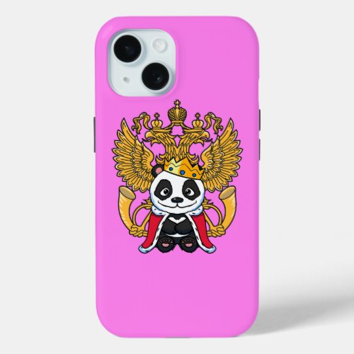 Cute Pink Panda  iPhone 15 Case