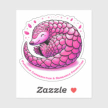 Cute Pink Pangolin Sticker
