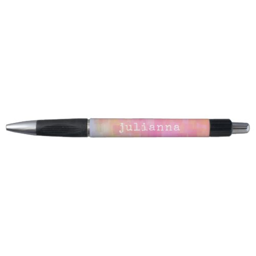 Cute Pink Pastel Abstract Watercolor Personalized  Pen