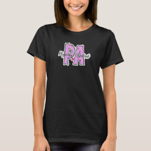 Cute Pink Pastel Leopard Physician Assistant PA H T-Shirt