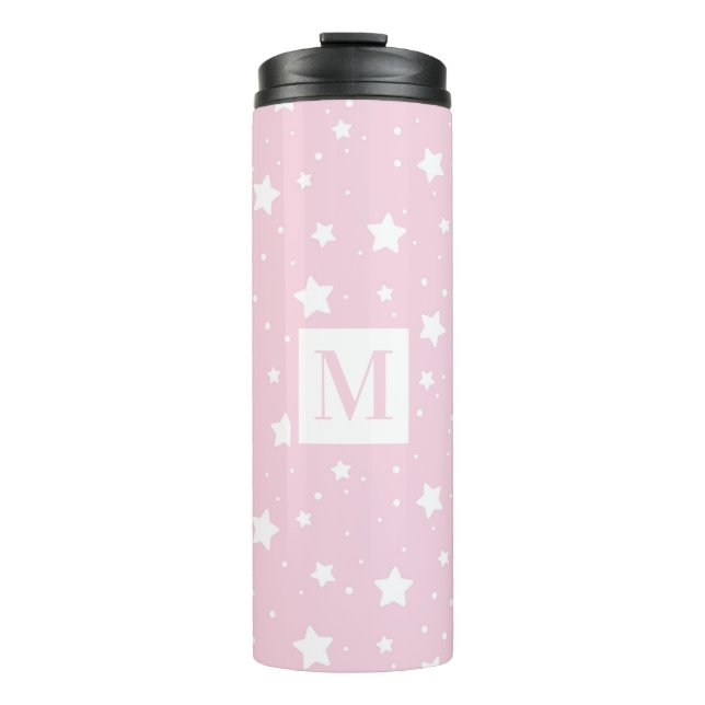 Cute Pink Pastel Star Pattern  Thermal Tumbler (Front)