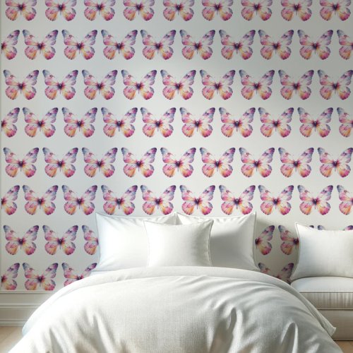 Cute Pink Pattern Butterflies Wallpaper