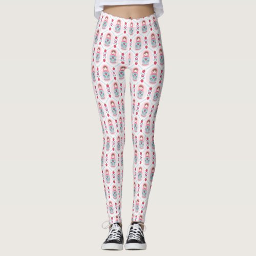 cute pink pattern girly unique leggings