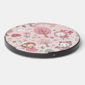 Cute Pink Pattern Wireless Charger (Front 2)