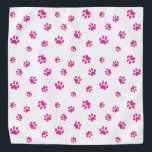 Cute Pink Paw Prints Pattern Bandana<br><div class="desc">Show how much you love animals with this cute pink paw print patterned bandana. Also looks awesome with other backgrounds. Bet your pet will look adorable wearing it!</div>