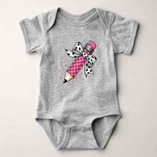 Cute Pink Pencil Baby Outfit Bodysuit