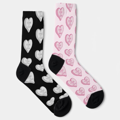 Cute Pink Personal Cat Servant Love Heart Socks
