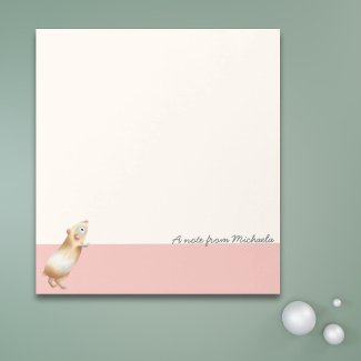 Cute Pink Personalized Hamster 