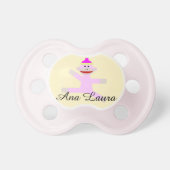 Cute Pink personalized monkey pacifier (Front)