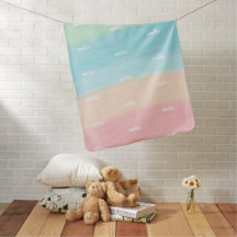 Cute Pink Personalized Name Baby Blanket