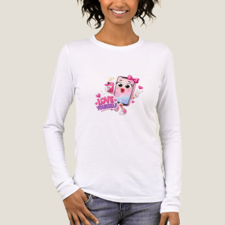 Cute Pink Phone 3D Positive Vibes Design Tri-Blend Shirt