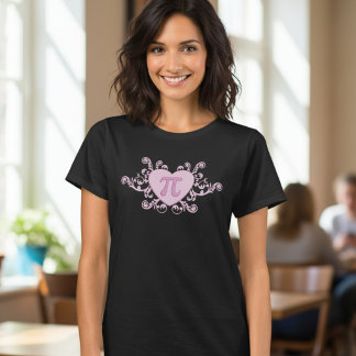Cute Pink Pi in a Heart T-Shirt