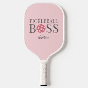 Cute Pink Pickleball Boss  Paddle