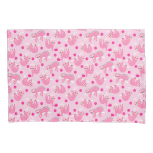Cute Pink pickleball sloths 🦥 Pillow Case