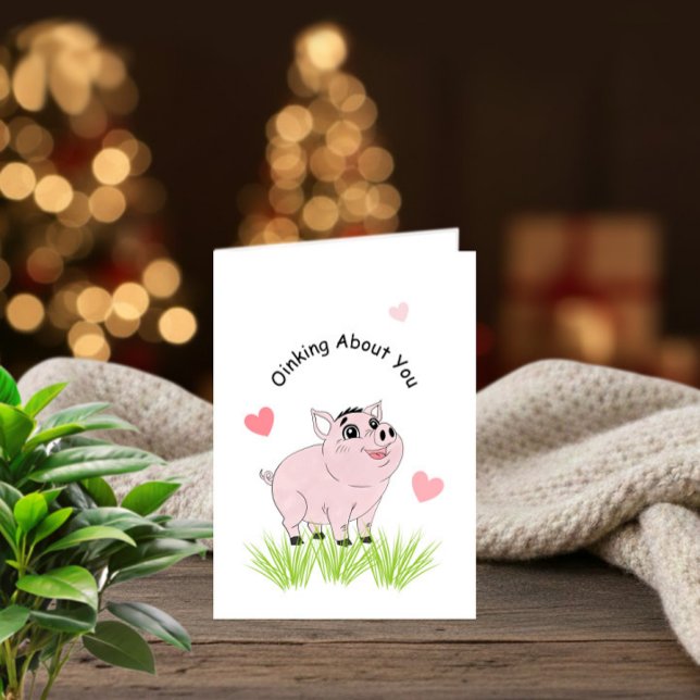 Cute pink pig for Valentine Card (Creator Uploaded)