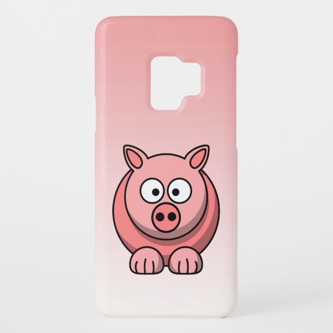 Cute Pink Pig Galaxy S9 Case