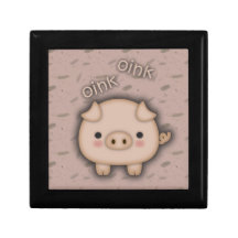 Cute Pink Pig Oink Pink Background
