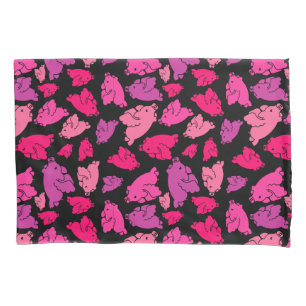Cute Pink Pig Pattern Pillow Case