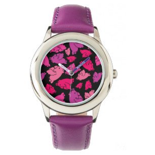 Cute Pink Pig Pattern Watch