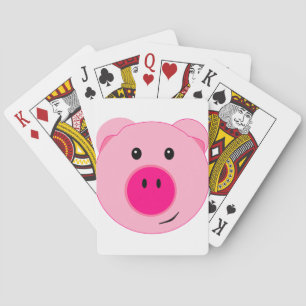 Cute Pink Pig Poker Cards