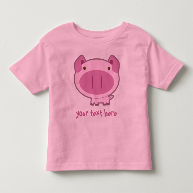 CUTE PINK PIGGY for KIDS Toddler T-shirt (Front)