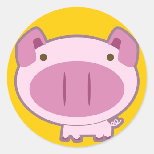 CUTE PINK PIGGY STICKER