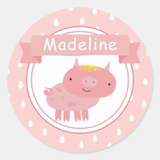 Cute Pink Piglet - Personalized Kids'